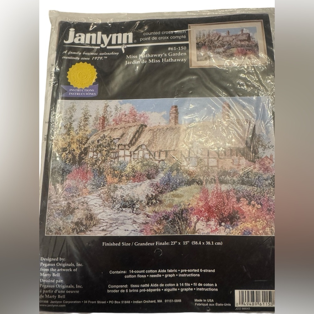 Janlynn Cross Stitch Kit - Miss Hathaway's Garden New - Picture 5 of 6